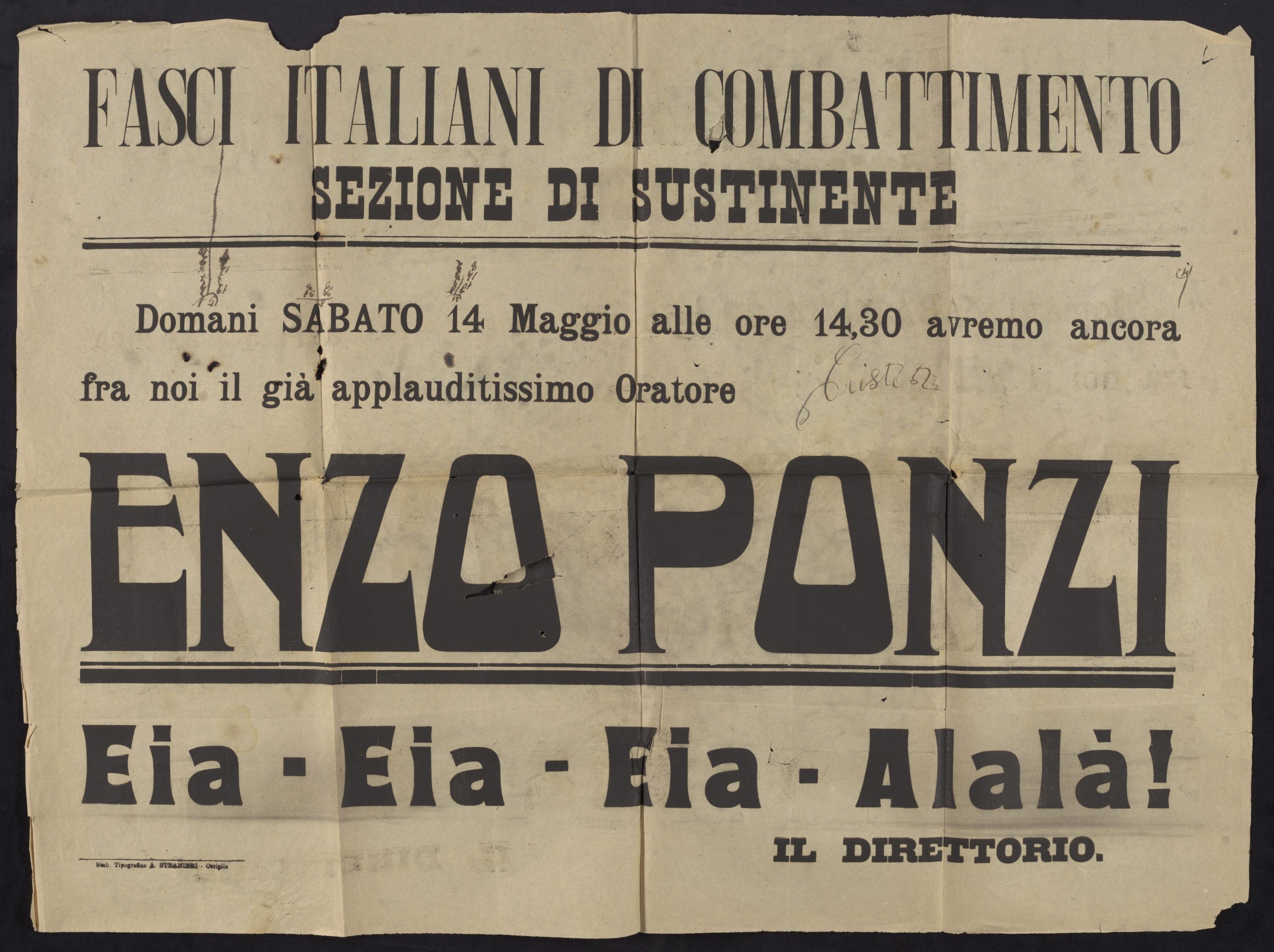 Enzo Ponzi a Sustinente